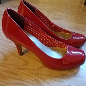 Madden Girl Red Patent Leather Heels